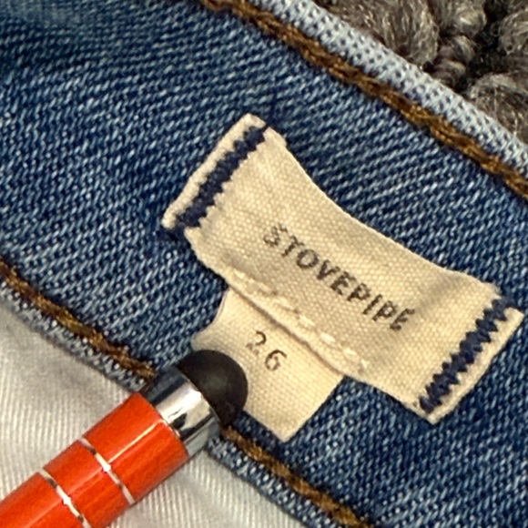 Madewell Stovepipe Jeans Women’s 26 High Rise Straight Leg Stretch Denim - Picture 4 of 8